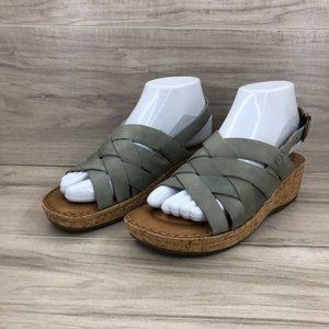 Born Laila Leather Woven Sandals Women's Size 7